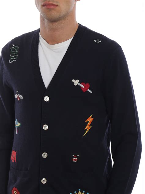 gucci embroidered cardigan|gucci cardigan used.